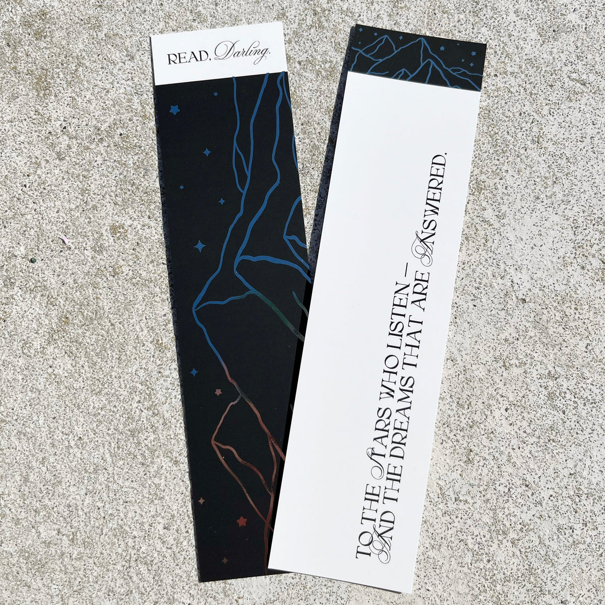 Rhys Silver Foil Bookmark Duo