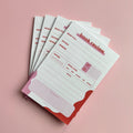 Book Review Sticky Note Pad — Pink + Red